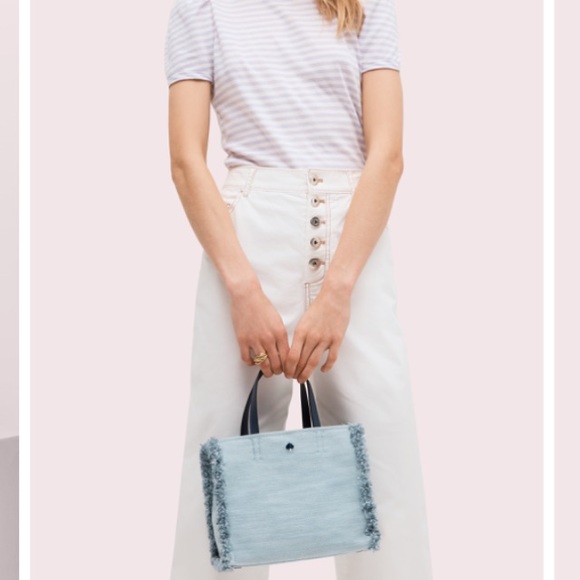 NWT Katespade Sam denim satchel - Picture 2 of 15